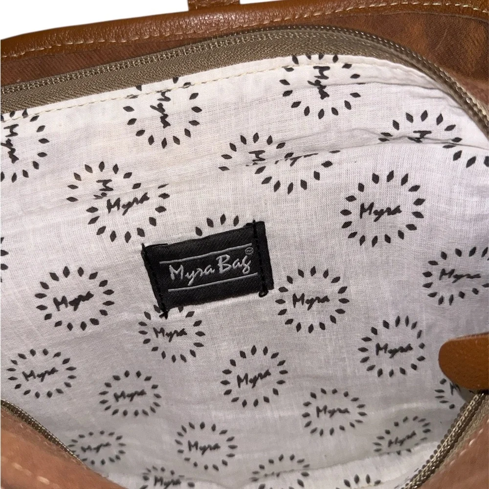 Myra Brown Leather Crossbody Bag